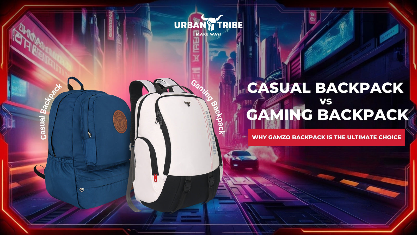 Casual Backpack vs. Gaming Backpack - Why Gamzo is the Ultimate Choice for Gamers