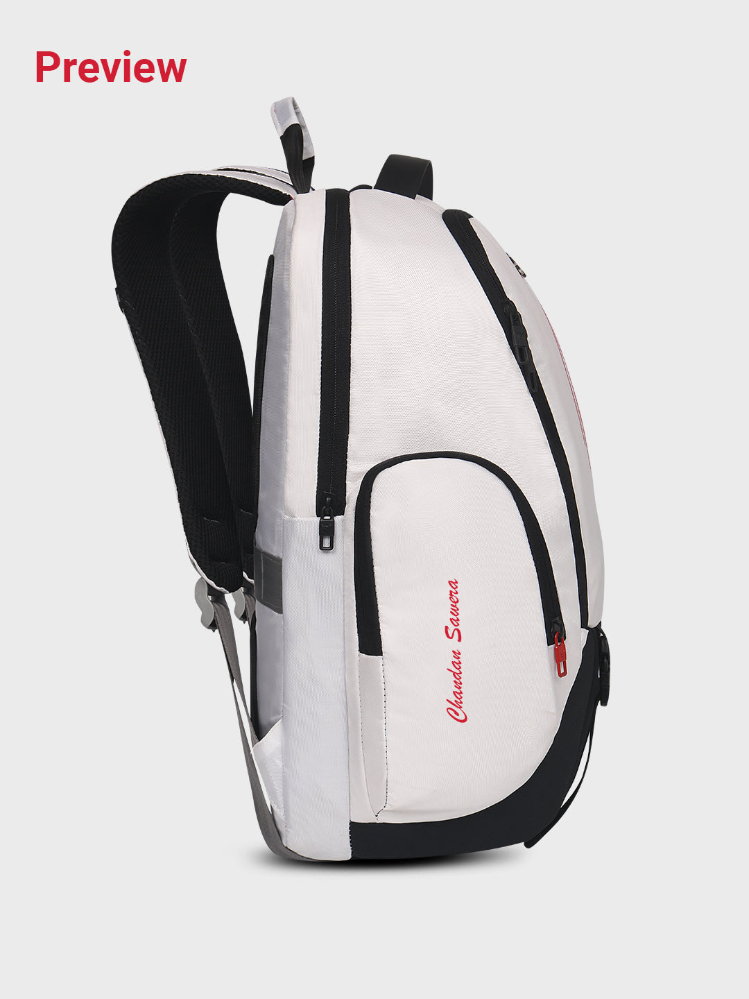 Gamzo Gaming Laptop Backpack | White (Name Personalization Available)