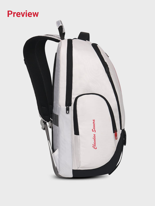 Gamzo Gaming Laptop Backpack | White (Name Personalization Available)