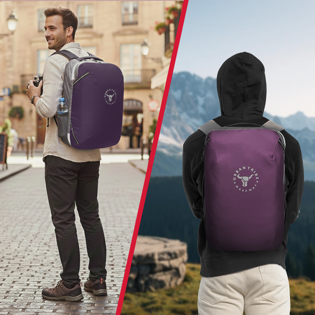 URBAN TRIBE Amigo 31L Overnighter Travel Laptop Backpack with Suitcase Compartment