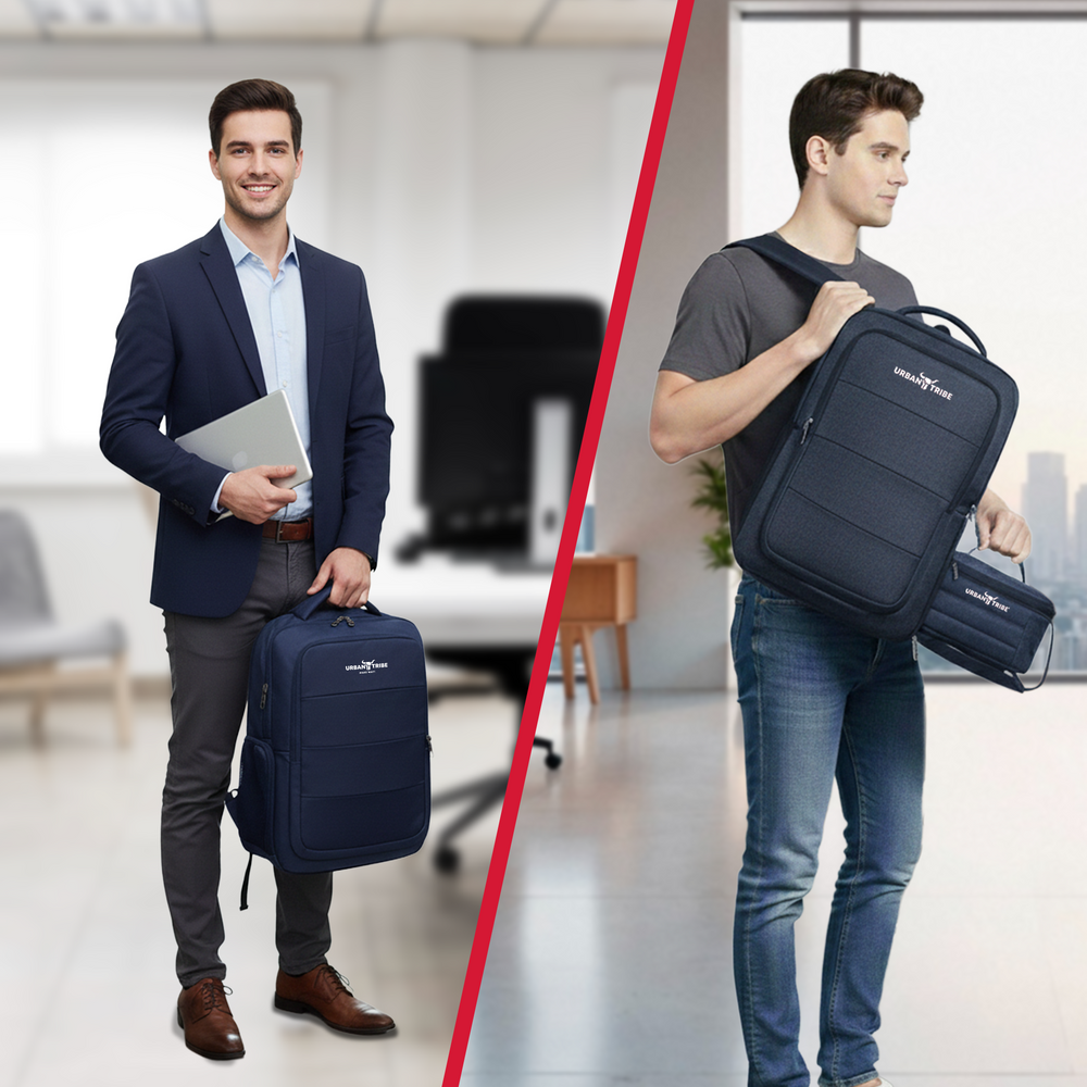 URBAN TRIBE Rumble Laptop Backpack for Men & Women with Rain Cover & Lunch Bag