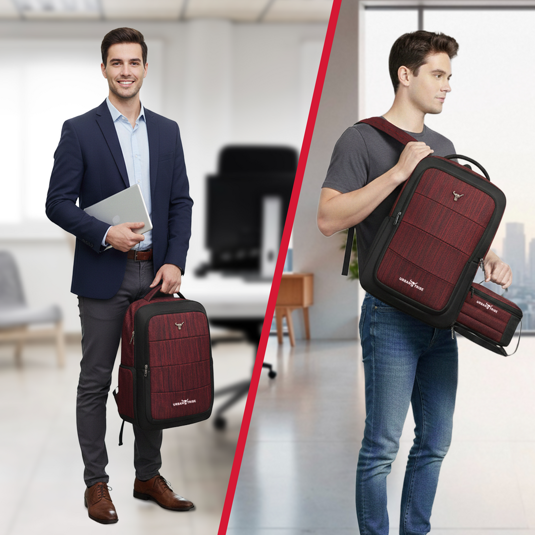 URBAN TRIBE Rumble Laptop Backpack for Men & Women with Rain Cover & Lunch Bag