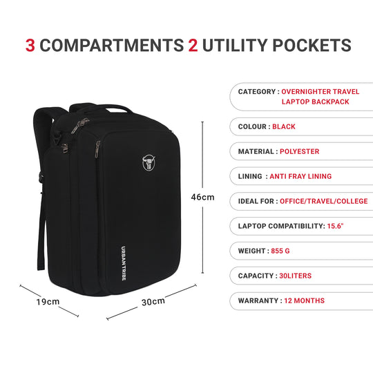 Urban tribe Transformer 2.0 Overnighter Laptop backpack