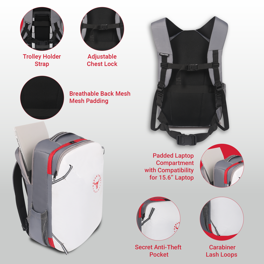 URBAN TRIBE Amigo 31L Overnighter Travel Laptop Backpack with Suitcase Compartment