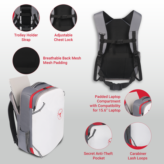 URBAN TRIBE Amigo 31L Overnighter Travel Laptop Backpack with Suitcase Compartment