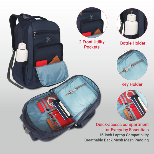 URBAN TRIBE Chrono 30L Laptop Backpack for Men Women Boys and Girls | Lightweight 450g | Fits 15.6” Laptop