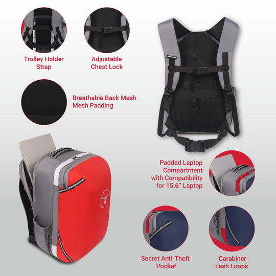 URBAN TRIBE Amigo 31L Overnighter Travel Laptop Backpack with Suitcase Compartment