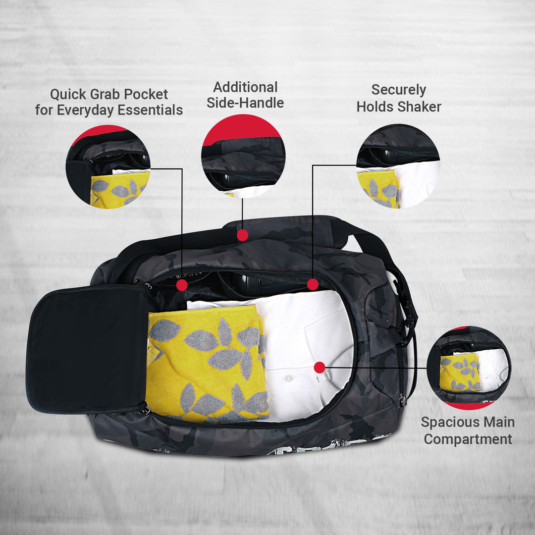 Plank Duffle Bag for Gym & Travel with Multi-Compartments