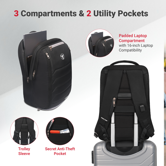 URBAN TRIBE Fitpack Pro Gym Laptop Backpack with Separate Shoe Compartment