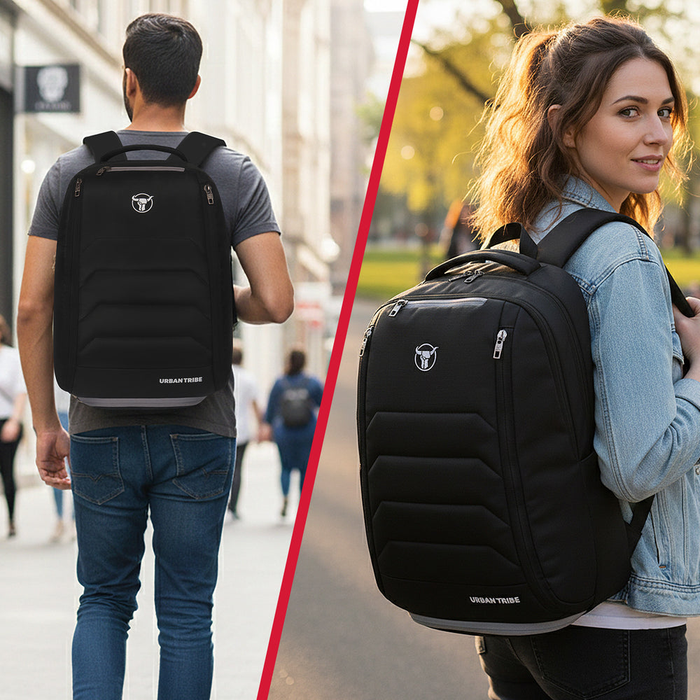 URBAN TRIBE Fitpack Pro Gym Laptop Backpack with Separate Shoe Compartment | 15.6 Inch Padded Laptop Sleeve | Organizer Pockets | Gym, Office & Travel Backpack | Built-In USB Port
