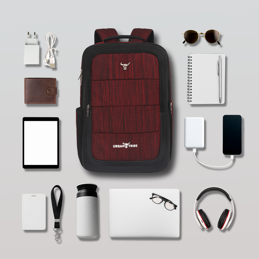 URBAN TRIBE Rumble Laptop Backpack for Men & Women with Rain Cover & Lunch Bag