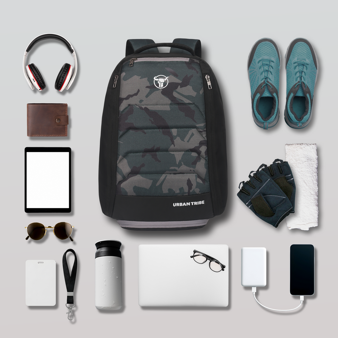 best gym backpack with laptop compartment Fitpack Pro (Black): Travel, Office & Gym Backpack for Men/Women