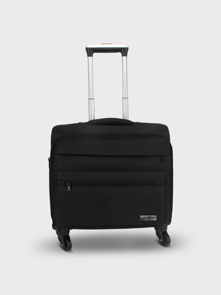Dominic Polyester 40 Litre Overnighter Laptop Pilot Roller Case | Cabin Luggage | Overnight Business Trolley Bag | Cabin Overnighter
