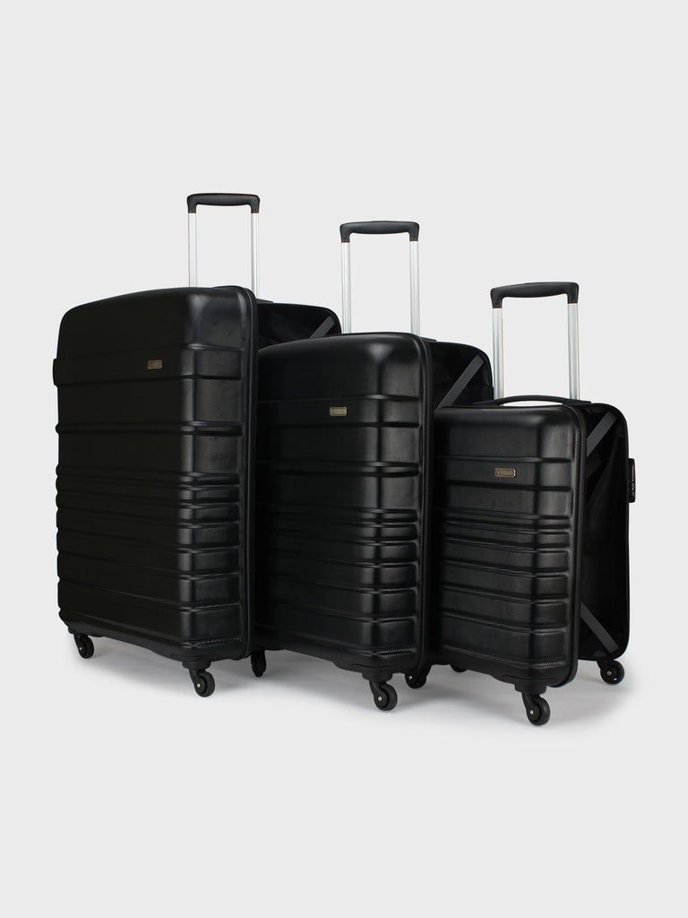 Urban Tribe ELECTRO Set of 3 Luggage 20", 24" & 28" Hardsided Suitcase Trolley (Black)