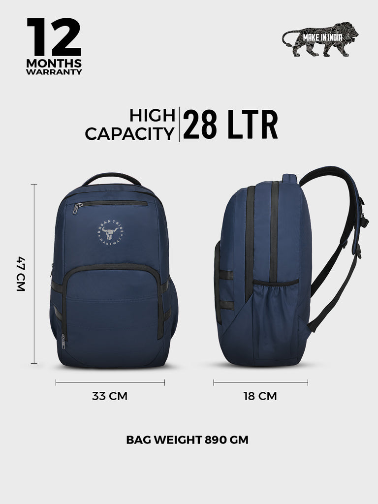 Urban Tribe Fitpack Pro Multipurpose 15.6 Inch, Water Repellent, 35 litres,  Laptop Backpack for Men and Women + 1 Gym Shaker + 2 Masks - Navy Blue |  B07KFGGTXR Buy, Best Price. Global Shipping.